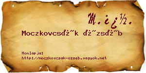 Moczkovcsák Özséb névjegykártya